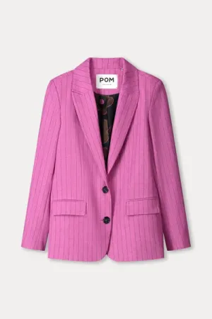 Blazer rose doux stripped